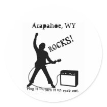 Arapahoe, WY Round Sticker