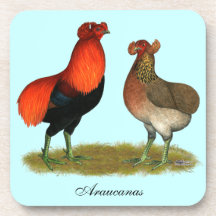 Araucana Red Pair Drink Coasters