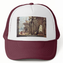 Arbor On The Banks Of A River By Guardi Francesco Trucker Hat