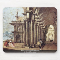 Arbor On The Banks Of A River By Guardi Francesco Mousepad