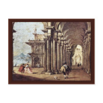 Arbor On The Banks Of A River By Guardi Francesco Post Cards