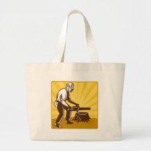arborist tree surgeon chainsaw retro canvas bags
