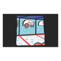 Arcade Basketball Rectangular Stickers