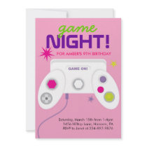 Arcade Video Game Birthday Party Invites