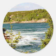 Arcadia National Park Through the Trees Round Sticker