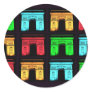 Arch De Triumph Collage Round Stickers