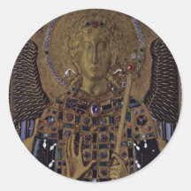 Archangel Michael By Meister Der Ikone Des Erzenge Stickers