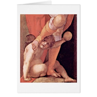 Archangel Michael Detail By Jacopo Pontormo Greeting Card by artpaintings