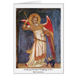 Archangel Michael Weighing A Soul By Guariento Greeting Card