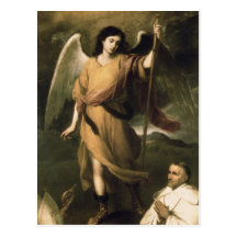 Archangel Raphael with Bishop Domonte Post Card