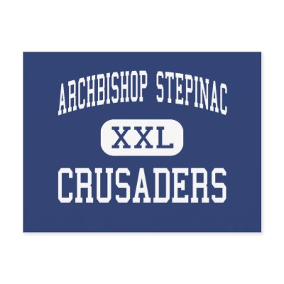 Archbishop Stepinac - Crusaders - White Plains Postcard by customteamsportswear