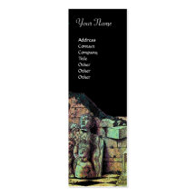 ARCHEO MONOGRAM ,bright green brown black Business Card