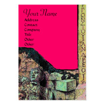 ARCHEO MONOGRAM ,bright green brown pink Business Cards
