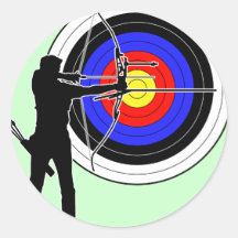 archery2 丸形シールステッカー