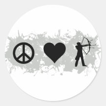 Archery 1 round sticker