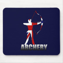 Archery British flag Archer UK GB Mousepads