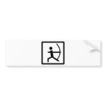 archery icon bumper stickers