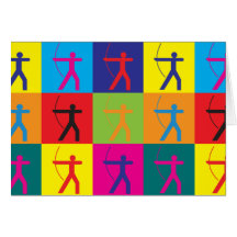 Archery Pop Art Greeting Card