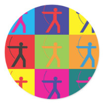 Archery Pop Art Stickers
