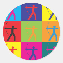 Archery Pop Art Stickers