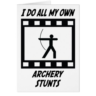Archery Stunts Greeting Cards