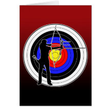 Archery & target 01 グリーティング・カード