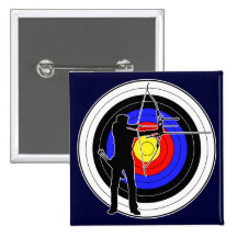 Archery & target 01 缶バッジ