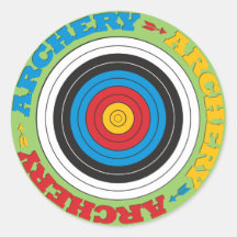 Archery Target Round Stickers