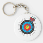 Archery Target with Arrows Key Chains