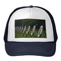Archery targets near Brentwood, Essex, U.K. Mesh Hats