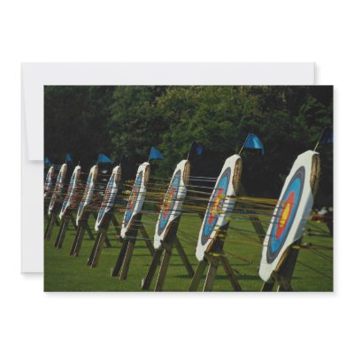 Archery targets near Brentwood, Essex, U.K. Personalized Announcement by inspirelove