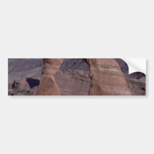 arches national park arch on side of cliff bumper sticker