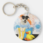 Archie - Jack Russell Rat Terrier Mix -6 Keychains