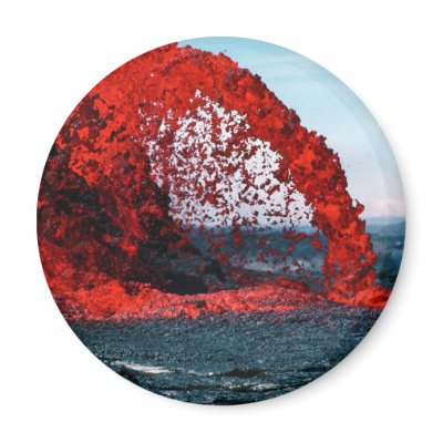 Arching Fountain of Lava from Pahoehoe Volcano by TheArts