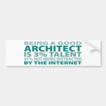 Architect 3% Talent Bumper Stickers