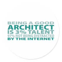 Architect 3% Talent Round Sticker