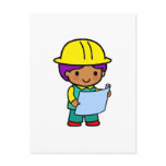 Architect Boy Postcard