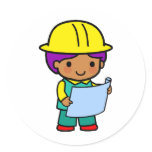 Architect Boy Stickers