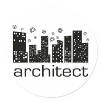 Architect Buildings Cool design! Round Stickers