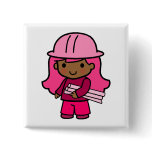 Architect Girl Button