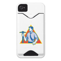 Architect Holding T-Square Side Retro Id Iphone 4 Covers