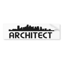 Architect Skyline design! Bumper Stickers