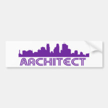 Architect Skyline design! Bumper Sticker