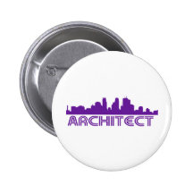 Architect Skyline design! Pinback Buttons