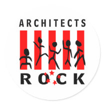 Architects Rock Round Sticker