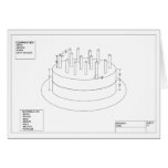 Architectural Birthday Cake Greeting Card