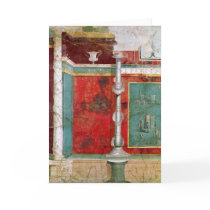 Architectural detail with a landscape cards