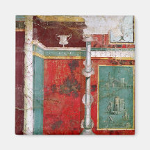 Architectural detail with a landscape refrigerator magnets