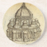 Architectural Sketch by Leonardo da Vinci coasters