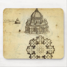 Architectural Sketch by Leonardo da Vinci Mousepad